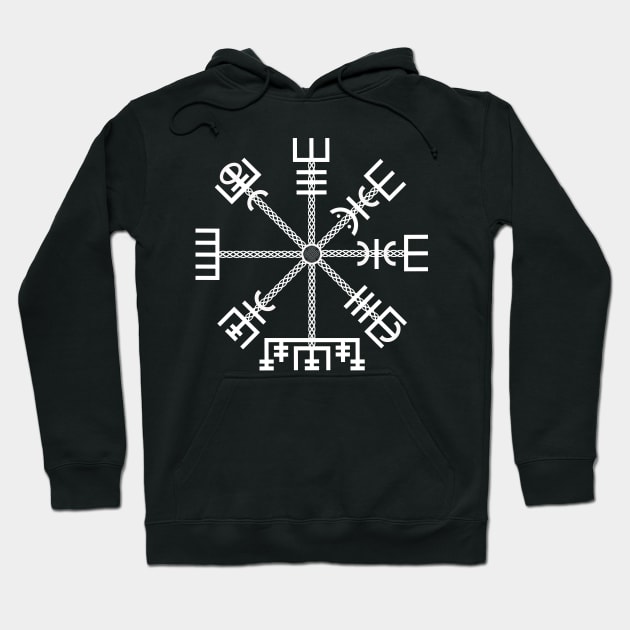 Vegvisir Icelandic Magical Stave Hoodie by Wareham Spirals